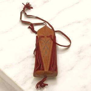 Vintage Taureg Expandable Bag Purse Wallet Embroidery Detail Made In  Lybia